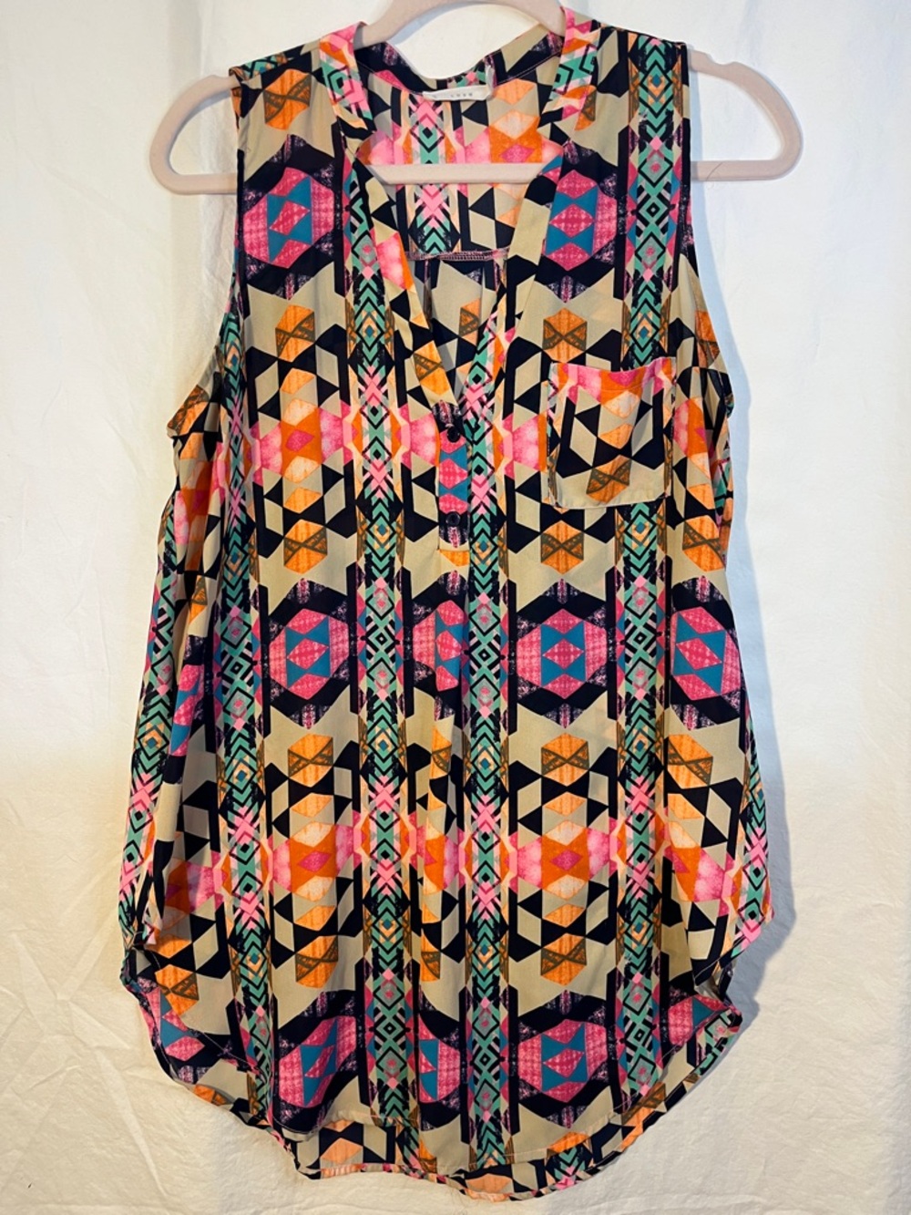 😻5for$15😻Lush Geometric Print Tunic - L
